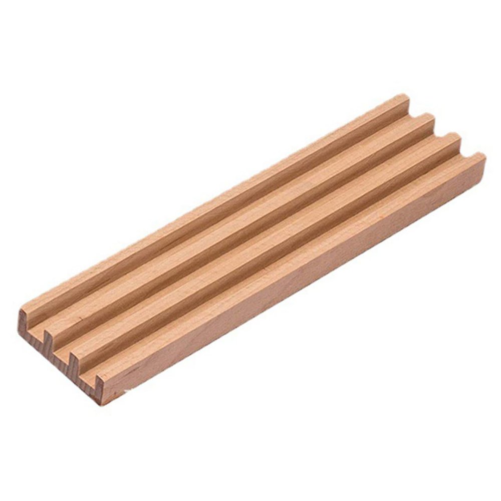 Anneome Wooden Domino Frame Rack Holder Game Tray Board Game Accessory Display Stand Natural Wood