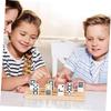 Anneome Wooden Domino Frame Rack Holder Game Tray Board Game Accessory Display Stand Natural Wood view 3