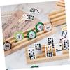 Anneome Wooden Domino Frame Rack Holder Game Tray Board Game Accessory Display Stand Natural Wood view 4