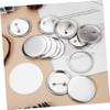 Anneome 100sets Button Badge Making Supplies Iron Round Pins Covers Films and Washers for Crafting Custom Badges for Teams and Events view 4