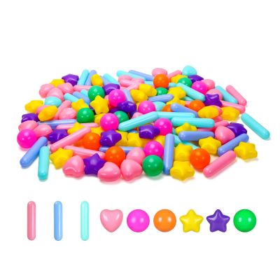 Heopeis 250pcs Ball Pit Balls for Kids, 4 Shapes
