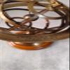 Antique Brass Armillary Sphere Globe 12" Celestial Globe Astrolabe Navigation Decor Nautical Home Decor Zodiac Wooden Display Pirate Ship view 4