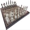 Aakrati Metal Brass Chess Set Tribal Warli Art in Velvet Storage Box. (14 Inch) view 1