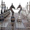 Aakrati Metal Brass Chess Set Tribal Warli Art in Velvet Storage Box. (14 Inch) view 3