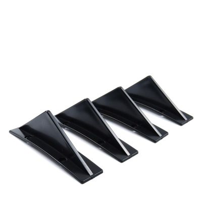 4pcs Car Rear Bumper Lip Diffuser Splitter Spoiler Scratch Protector Fin Trim Caps Universal Exterior Accessory(Set A Curved surface)
