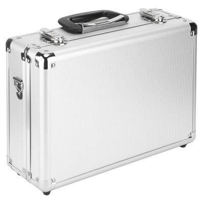 Aluminum Case, Bag, Holder with High Density Foam for JR FUTABA FLYSKY Transmitter, Aluminum Alloy, Stainless Steel, Silver Plastic, Remote Control Storage