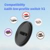 14pcs Gaming Stick Replacement Caps Mechanical Caps,PC Frosted Caps Set for Choc Low Profile V1, and Easy to Install (Black) view 2