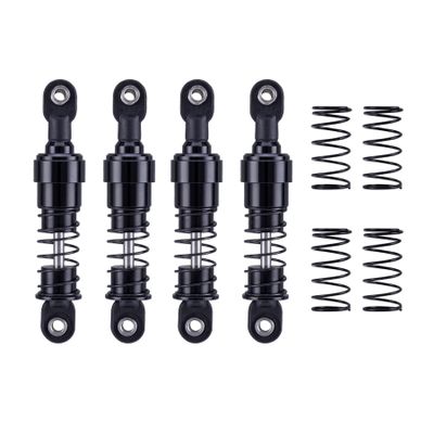 80mm Metal 1/10 RC Crawler Shocks Absorber Springs Pre-Oiled for Gen7 Gen8 SCX10 1/10 TRX4 Upgrades (Black)