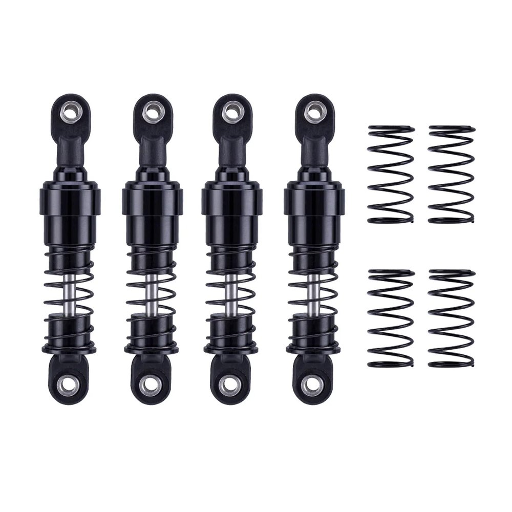 80mm Metal 1/10 RC Crawler Shocks Absorber Springs Pre-Oiled for Gen7 Gen8 SCX10 1/10 TRX4 Upgrades (Black)