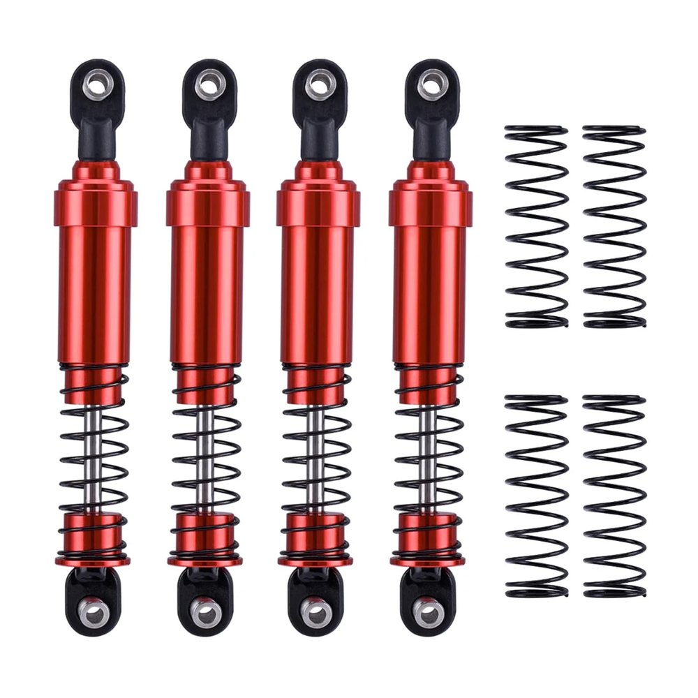 110mm Metal 1/10 RC Crawler Shocks Absorber Springs Pre-Oiled for Gen7 Gen8 SCX10 1/10 TRX4 Upgrades (Red)
