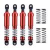 110mm Metal 1/10 RC Crawler Shocks Absorber Springs Pre-Oiled for Gen7 Gen8 SCX10 1/10 TRX4 Upgrades (Red) view 1