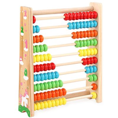 Alomejor Wooden Abacus Colorful Beads Education Learning and Early Childhood Development Toy for Counting and Learning Numbers