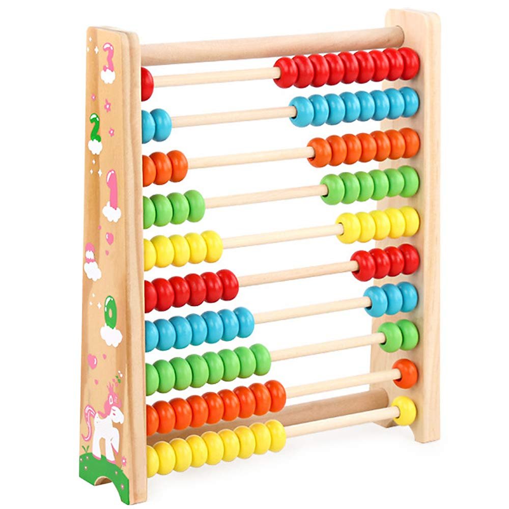 Alomejor Wooden Abacus Colorful Beads Education Learning and Early Childhood Development Toy for Counting and Learning Numbers