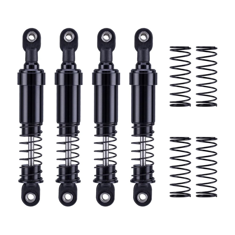 100mm Metal 1/10 RC Crawler Shocks Absorber Springs Pre-Oiled for Gen7 Gen8 SCX10 1/10 TRX4 Upgrades (Black)