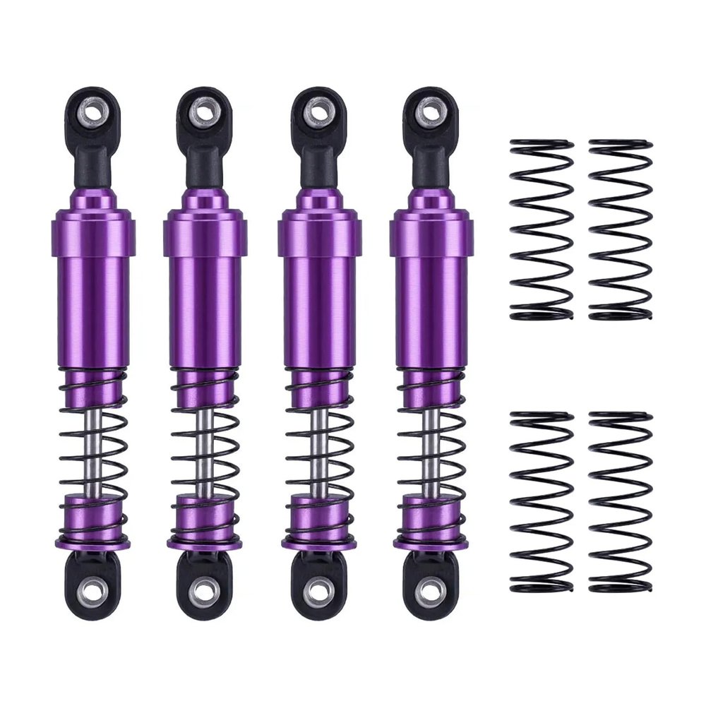 100mm Metal 1/10 RC Crawler Shocks Absorber Springs Pre-Oiled for Gen7 Gen8 SCX10 1/10 TRX4 Upgrades (Purple)