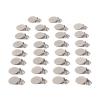 30pcs Metal Round Pacifier Clips for Toddler with Electroplated Stainless Steel Suspender Clips, Prevention, Sufficient Quantity for Teething Needs view 3