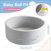 Aunekiv 35.4" x 11.8" Foam Ball Pit for Toddlers, Baby Round Balls Pool for Babies 1-3, Kids Play Ball Pits Ideal Gift for Boys and Girls, Balls Not Included, Grey view 2