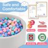 Aunekiv 35.4" x 11.8" Foam Ball Pit for Toddlers, Baby Round Balls Pool for Babies 1-3, Kids Play Ball Pits Ideal Gift for Boys and Girls, Balls Not Included, Grey view 4