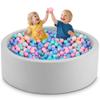 Aunekiv 47.2" x 15.7" Foam Ball Pit for Toddlers, Baby Round Balls Pool for Babies 1-3, Kids Play Ball Pits for Boys and Girls, Balls Not Included, Grey view 1
