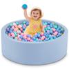 Aunekiv 35.4" x 11.8" Foam Ball Pit for Toddlers, Baby Round Balls Pool for Babies 1-3, Kids Play Ball Pits Ideal Gift for Boys and Girls, Balls Not Included, Lightblue view 1