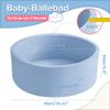 Aunekiv 35.4" x 11.8" Foam Ball Pit for Toddlers, Baby Round Balls Pool for Babies 1-3, Kids Play Ball Pits Ideal Gift for Boys and Girls, Balls Not Included, Lightblue view 2