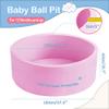 Aunekiv 47.2" x 15.7" Foam Ball Pit for Toddlers, Baby Round Balls Pool for Babies 1-3, Kids Play Ball Pits Ideal Gift for Boys and Girls, Balls Not Included, Pink view 2
