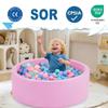 Aunekiv 47.2" x 15.7" Foam Ball Pit for Toddlers, Baby Round Balls Pool for Babies 1-3, Kids Play Ball Pits Ideal Gift for Boys and Girls, Balls Not Included, Pink view 3