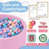 Aunekiv 47.2" x 15.7" Foam Ball Pit for Toddlers, Baby Round Balls Pool for Babies 1-3, Kids Play Ball Pits Ideal Gift for Boys and Girls, Balls Not Included, Pink view 4