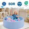 Aunekiv 47.2" x 15.7" Foam Ball Pit for Toddlers, Baby Round Balls Pool for Babies 1-3, Kids Play Ball Pits Ideal Gift for Boys and Girls, Balls Not Included, Lightblue view 3