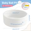 Aunekiv 47.2" x 15.7" Foam Ball Pit for Toddlers, Baby Round Balls Pool for Babies 1-3, Kids Play Ball Pits Ideal Gift for Boys and Girls, Balls Not Included, White view 2