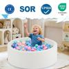 Aunekiv 47.2" x 15.7" Foam Ball Pit for Toddlers, Baby Round Balls Pool for Babies 1-3, Kids Play Ball Pits Ideal Gift for Boys and Girls, Balls Not Included, White view 3