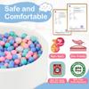 Aunekiv 47.2" x 15.7" Foam Ball Pit for Toddlers, Baby Round Balls Pool for Babies 1-3, Kids Play Ball Pits Ideal Gift for Boys and Girls, Balls Not Included, White view 4
