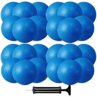 CACASO 24 Pcs 6 Inch Inflatable Dodgeball Balls, Sport Bouncy Balls with Hand Pump, Dodgeballs for Indoors Outdoors, Gym, School, Camps, Picnic