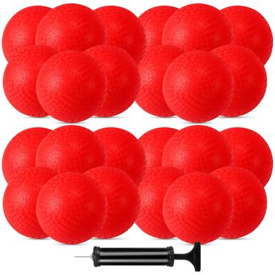 CACASO 24 Pcs Playground Balls,6 Inch Inflatable Dodge Balls,Sport Bouncy Balls with a Hand Pump,Dodgeball Balls for Indoors Outdoors Ball Games,Gym,School,Camps,Picnic
