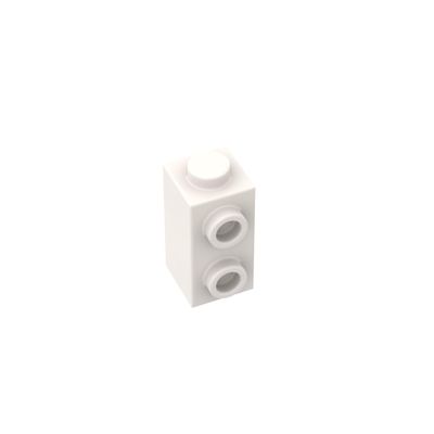 XYEIUGO Gobricks 32952 1x1x2 Brick with Studs on Both Sides, White, 50 pcs