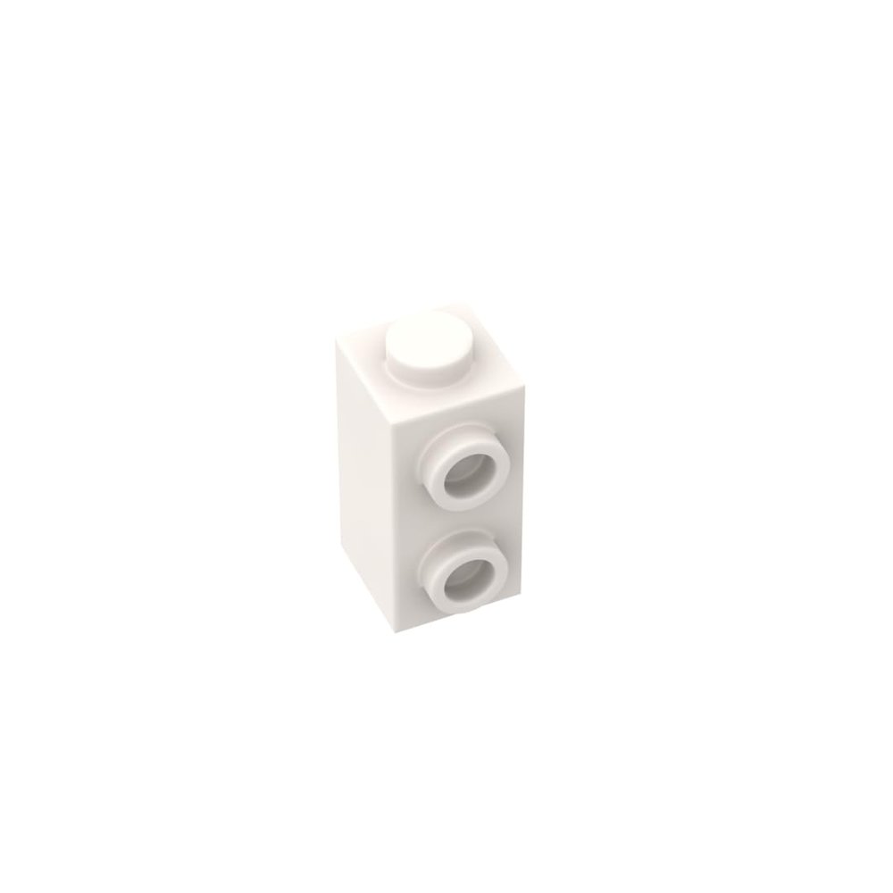 XYEIUGO Gobricks 32952 1x1x2 Brick with Studs on Both Sides, White, 50 pcs
