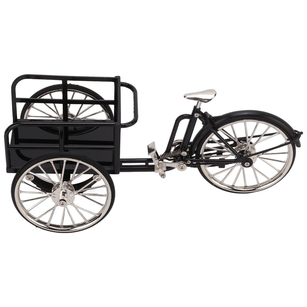 DIY Toy Tricycle Model Simulated Appearance Tricycle Ornament WearResistant Alloy Toy Tricycle Ornament for Bedside Table