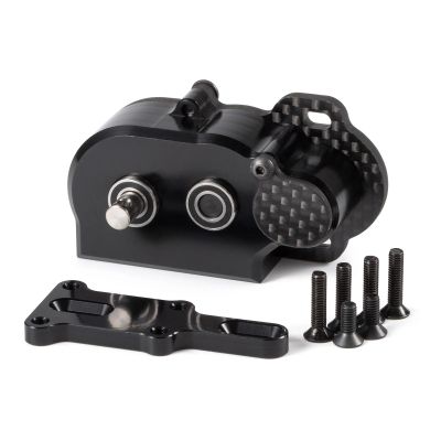 LCG Transmission NOD Tiny Gearbox with Adapter Plate for Straight Axle Axial AR44 AR45 AR60 Enduro Vanquish F9 F10 (Black)