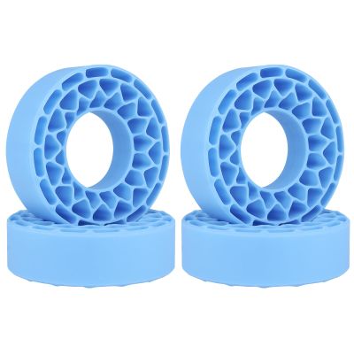 HobbyPark 1.0 Tires Silicone Inserts Foam fit 62-64mm*24mm for 1/18 1/24 Scale RC Crawler Trucks, Super Soft, 4pcs (Light Blue)
