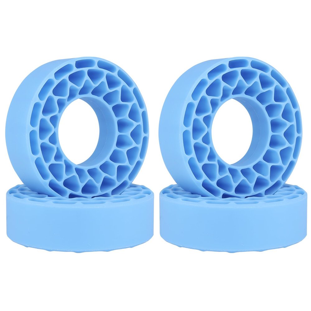 HobbyPark 1.0 Tires Silicone Inserts Foam fit 62-64mm*24mm for 1/18 1/24 Scale RC Crawler Trucks, Super Soft, 4pcs (Light Blue)