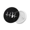 Saxophone Heartbeat Buttons Pins Novelty Decoration Round Badge 1 PC view 3