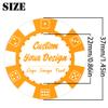 100 Custom Poker Chips, Drink Token Chips Imprinted with Personalized Logo, Image or Text, Double Sided Full Color Print Custom Tokens for Bars, Party, Poker Games, Casino Night (Orange, 37MM) view 2