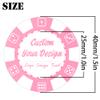 100 Custom Poker Chips, Drink Token Chips Imprinted with Personalized Logo, Image or Text, Double Sided Full Color Print Custom Tokens for Bars, Party, Poker Games, Casino Night (Pink, 40MM) view 2