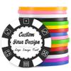 100 Custom Poker Chips, Drink Token Chips Imprinted with Personalized Logo, Image or Text, Double Sided Full Color Print Custom Tokens for Bars, Party, Poker Games, Casino Night (Black, 40MM) view 1