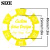 100 Custom Poker Chips, Drink Token Chips Imprinted with Personalized Logo, Image or Text, Double Sided Full Color Print Custom Tokens for Bars, Party, Poker Games, Casino Night (Yellow, 40MM) view 2