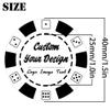 100 Custom Poker Chips, Drink Token Chips Imprinted with Personalized Logo, Image or Text, Double Sided Full Color Print Custom Tokens for Bars, Party, Poker Games, Casino Night (White, 40MM) view 2