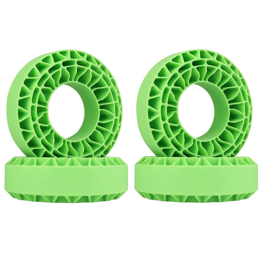 HobbyPark 1.9 Tires Silicone Inserts Foam fit 118-122mm for 1/10 Scale RC Crawler Trucks Wheel Tires, Super Soft, 4pcs (Green)