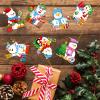 28 Pack Christmas DIY Crafts Kit for Kids, Make Your Own Christmas Snowman Ornaments Xmas Stickers Cutouts Arts and Crafts Bulk for Kids Winter Holiday Xmas Classroom Art Activities Party Decorations view 4