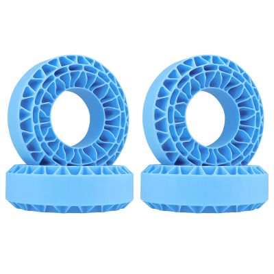 HobbyPark 1.9 Tires Silicone Inserts Foam fit 118-122mm for 1/10 Scale RC Crawler Trucks Wheel Tires, Super Soft, 4pcs (Light Blue)