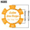100 Custom Poker Chips, Drink Token Chips Imprinted with Personalized Logo, Image or Text, Double Sided Full Color Print Custom Tokens for Bars, Party, Poker Games, Casino Night (Orange, 40MM) view 2